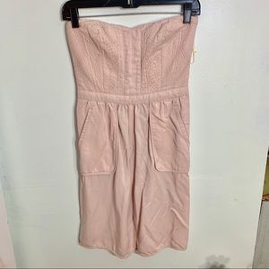 •Rebecca Taylor• Strapless Blush Pocket Dress